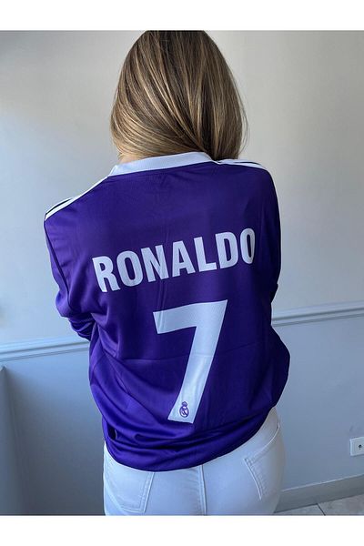 yenteks Ronaldo Real.Madrid 2017 League of Champions Μωβ Μακρύ μανίκι για ενήλικες