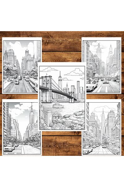 Legendary Gifts Coloring Book For Relaxation And Anti-stress, 50 Illustrations, New York, 106 Pages, Format: A5
