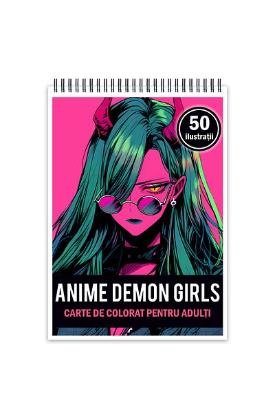 Legendary Gifts Coloring Book, 50 Illustrations, Anime Demon Girls, 106 Pages, Format: A5