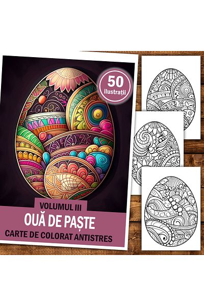 Legendary Gifts Anti-stress Coloring Book, 50 Illustrations Easter Eggs - Volume Iii, 106 Pages, Format: A5