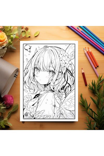 Legendary Gifts Adult Coloring Book, 50 Illustrations, Anime Fairies - Volume Ii, 106 Pages