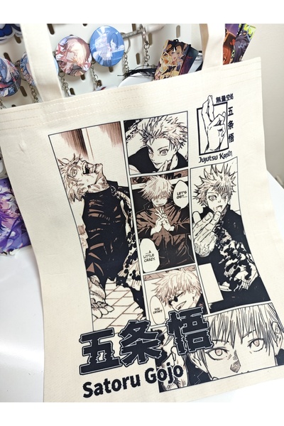Yenaplanner Jujutsu Kaisen Gojo Bez Poşet / Bez Çanta ( 1 adet)
