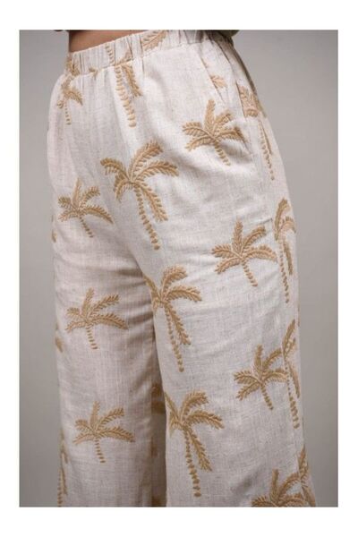 Y TWO WOMEN PANTALONI CU CADERE USOARA HAWAI Bej S-M