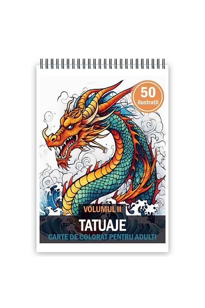 Legendary Gifts Adult Coloring Book, 50 Illustrations, Tattoos - Volume Ii, 106 Pages
