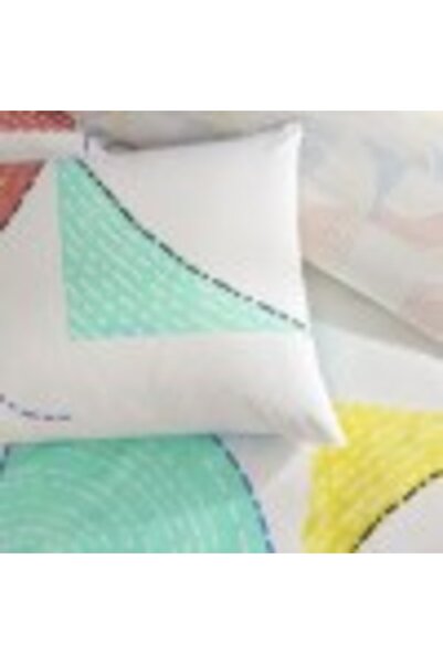 Taç Double bed linen with elastic 100% cotton ranforce, geometric pattern, TAC, Luvina