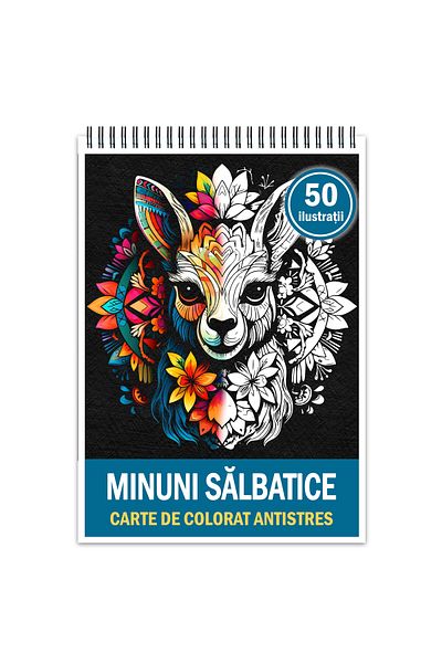 Legendary Gifts Anti-stress Coloring Book, 50 Wild Wonders Illustrations, 106 Pages, Format: A5