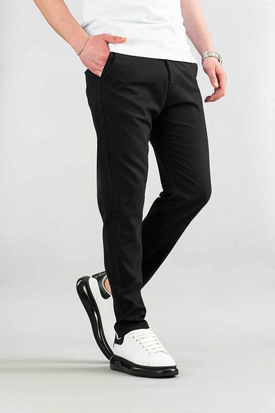 bombe Ανδρικό παντελόνι Jogger Slim Fit Slim Fit μαύρο