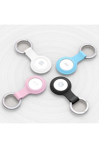 CFinke Set of 4 keychains for AirTags CFinke, silicone, multicolor, 8.7 x 3.8 cm