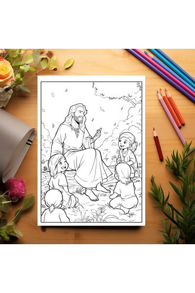 Legendary Gifts Coloring Book, 50 Illustrations, Children Of God, 106 Pages, Format: A5