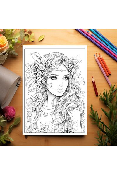 Legendary Gifts Coloring Book, 50 Illustrations, Sanziene, 106 Pages, Format: A5