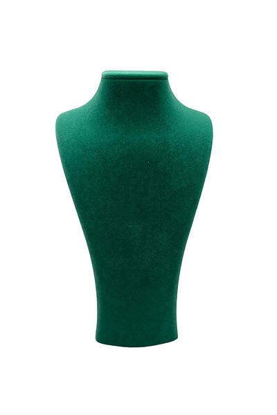 MeGass Dekor Suede Fabric Green Color Height 27/12 cm Necklace Jewelry Display Manikin
