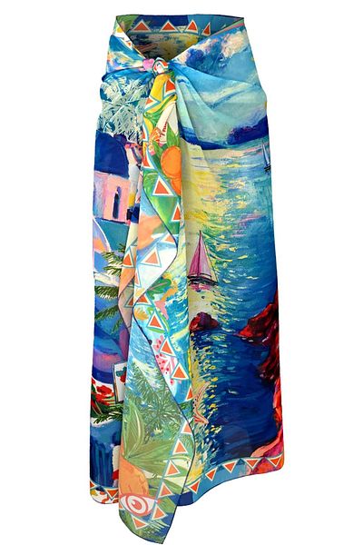 Bolder Shelly Chiffon Santorini Pareo (150*100 cm)
