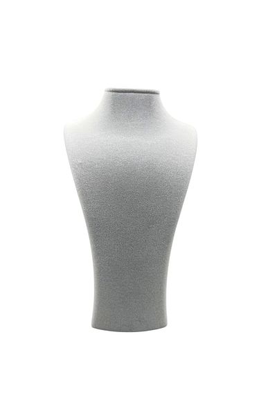 MeGass Dekor Suede Fabric Gray Color Height 27/12 cm Necklace Jewelry Display Manikin