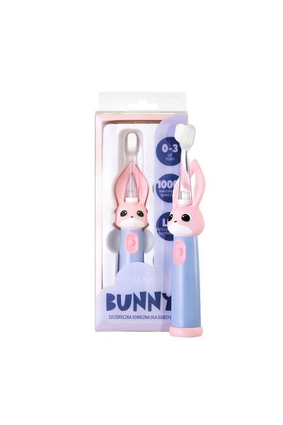 Vitammy Vitammy Bunny Pink electric toothbrush, for children 0-3 years old, with LED light
