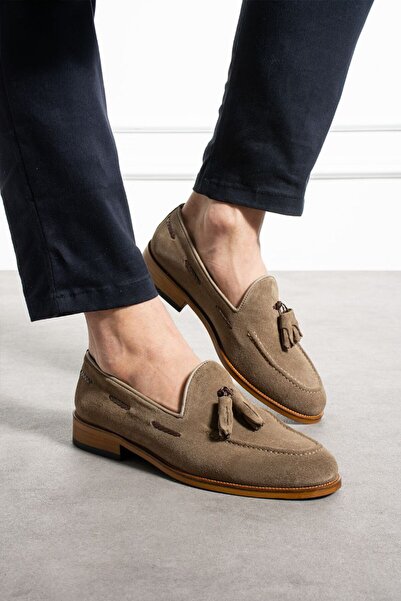YAREL AYAKKABI Suede Corcik Dark Sand Men's Casual Shoes