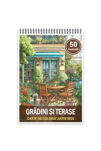 Legendary Gifts Anti-stress Coloring Book, 50 Illustrations Gardens And Terraces, 106 Pages, Format: A5