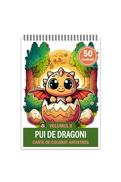 Legendary Gifts Anti-stress Coloring Book, 50 Illustrations Dragon Cubs - Volume Ii, 106 Pages, Format: A5