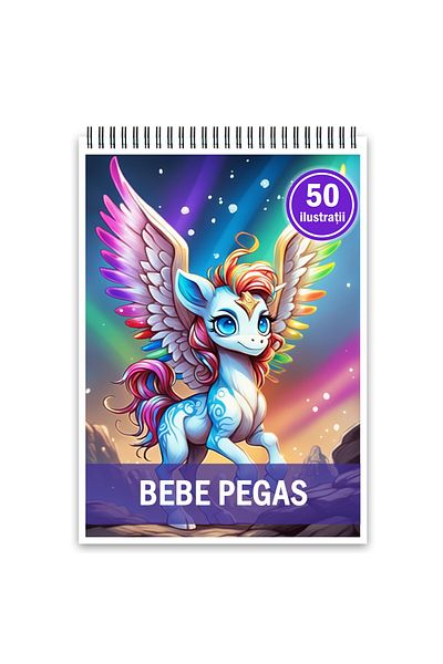 Legendary Gifts Coloring Book, 50 Illustrations, Baby Pegasus, 106 Pages, Format: A5