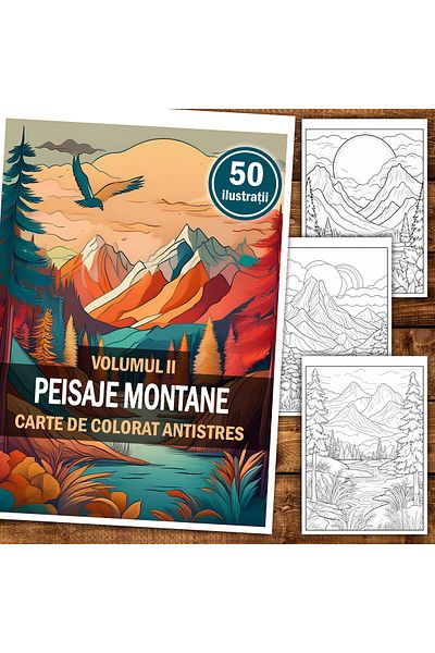 Legendary Gifts Anti-stress Coloring Book, 50 Illustrations Mountain Landscapes - Volume Ii, 106 Pages, Format: A5