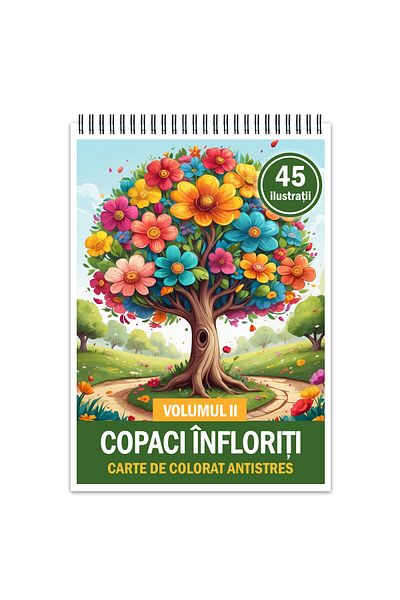 Legendary Gifts Anti-stress Coloring Book, 45 Illustrations, Flowering Trees - Volume Ii, 96 Pages, Format: A5
