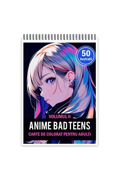 Legendary Gifts Adult Coloring Book, 50 Illustrations, Anime Bad Teens - Volume Ii, 106 Pages