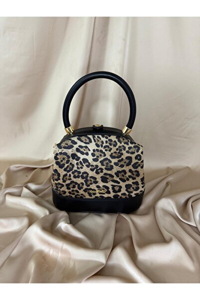 KRISTE BELL LEOPAR ÇAPRAZ ZİNCİR ASKILI OMUZ VE EL ÇANTASI