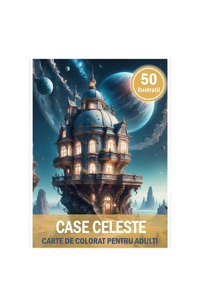 Legendary Gifts Anti-stress Coloring Book, 50 Illustrations, Celeste Houses, 106 Pages, Format: A5