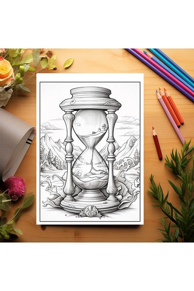 Legendary Gifts Anti-stress Coloring Book, 50 Illustrations, Sands Of Time - Volume Ii, 106 Pages, Format: A5