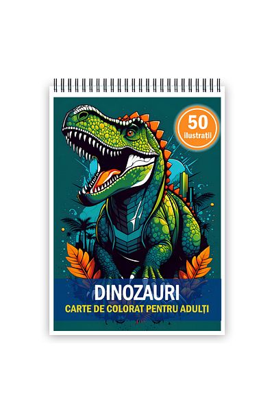 Legendary Gifts Coloring Book For Children And Adults, 50 Illustrations, Dinosaurs, 106 Pages, Format: A5