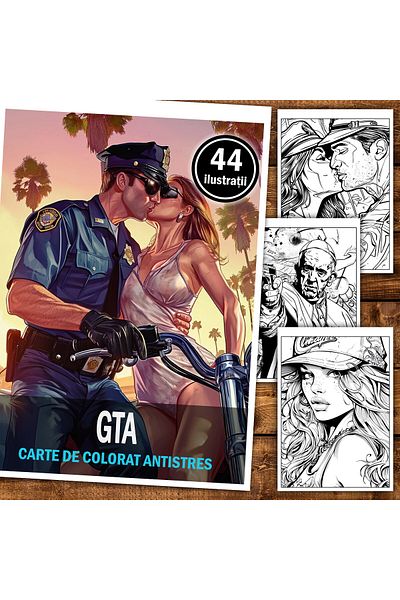Legendary Gifts Coloring Book For Relaxation And Anti-stress, 44 Illustrations, Gta, 94 Pages, Format: A5