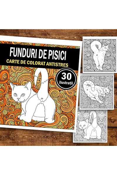 Legendary Gifts Anti-stress Coloring Book, 30 Illustrations, Cat Butts, 66 Pages, Format: 14.8x14.8cm