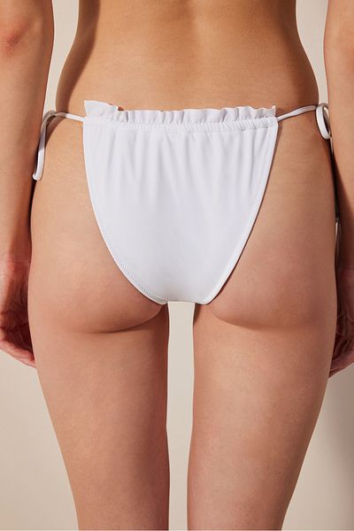 Penti Basic Super Frill Λευκό Μπικίνι Πάτο