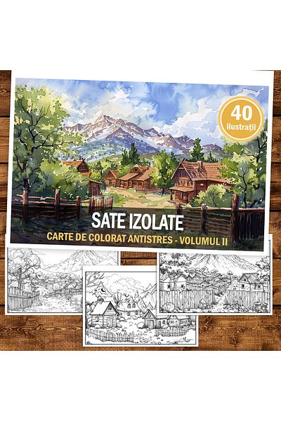 Legendary Gifts Anti-stress Coloring Book, 40 Illustrations Isolated Villages - Volume Ii, 86 Pages, Format: A5