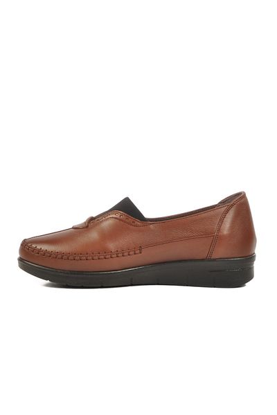 WALKWAY 42637 Z Tan Genuine Leather Women's Casual Shoes