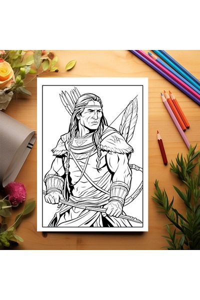 Legendary Gifts Coloring Book, 50 Illustrations, Native Americans, 106 Pages, Format: A5