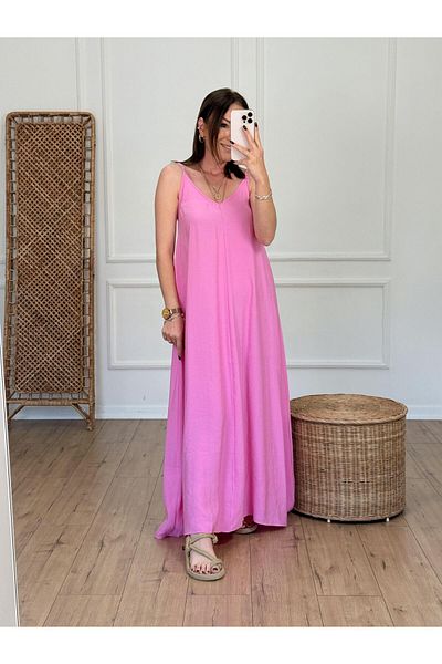 X-Young Strapped v-neck dress pink