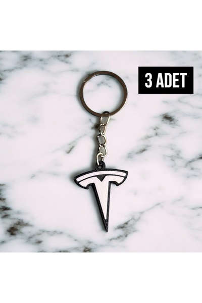 Home Tesla 3’lü Logolu Anahtarlık | Araba Süsü & Hediyelik Aksesuar