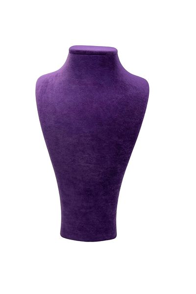 MeGass Dekor Suede Fabric Purple Color Height 27/12 cm Necklace Jewelry Display Manikin