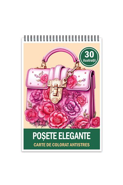 Legendary Gifts Anti-stress Coloring Book, 30 Illustrations Elegant Bags, 66 Pages, Format: A5
