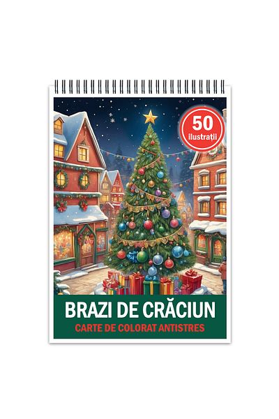 Legendary Gifts Anti-stress Coloring Book, 50 Illustrations, Christmas Trees, 106 Pages, Format: A5