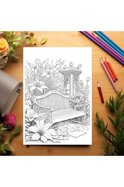 Legendary Gifts Anti-stress Coloring Book, 50 Illustrations, Flower Bouquets, 106 Pages, Format: A5