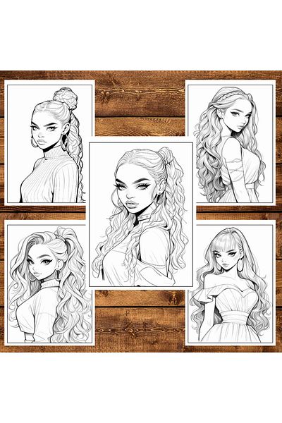 Legendary Gifts Coloring Book, 50 Illustrations, Anime Model Girls - Volume Ii, 106 Pages, Format: A5i