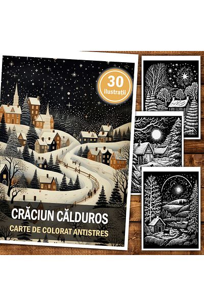 Legendary Gifts Anti-stress Coloring Book, 30 Warm Christmas Illustrations, 66 Pages, Format: A5