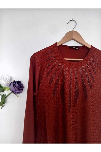 ÖZCAN Luxury Stone Embroidered Mother Combed Cotton