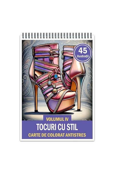 Legendary Gifts Anti-stress Coloring Book, 45 Illustrations Heels With Style - Volume Iv, 96 Pages, Format: A5