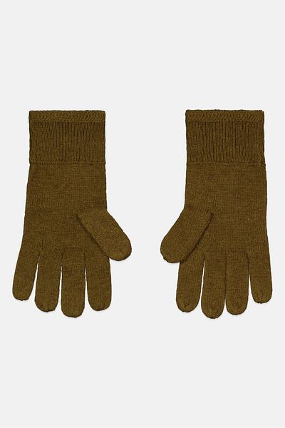 Lyle & Scott Men 1 Pair Brand Logo Knitted Glove, Olive