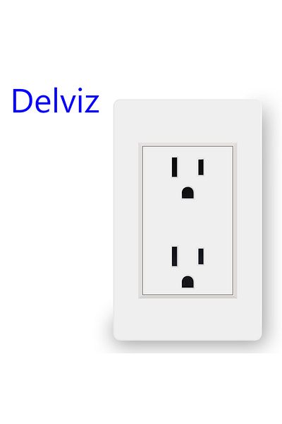 Choice White Delviz Us Standard Power Socket, Ac 110v ~ 250v, 118mm*72mm High Quality Pc Panel, United Stat
