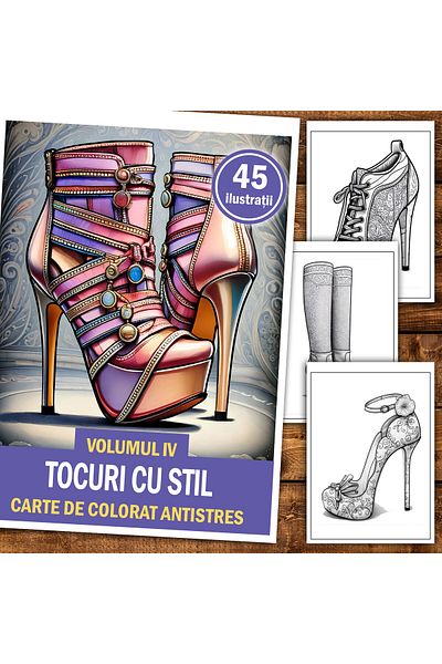 Legendary Gifts Anti-stress Coloring Book, 45 Illustrations Heels With Style - Volume Iv, 96 Pages, Format: A5
