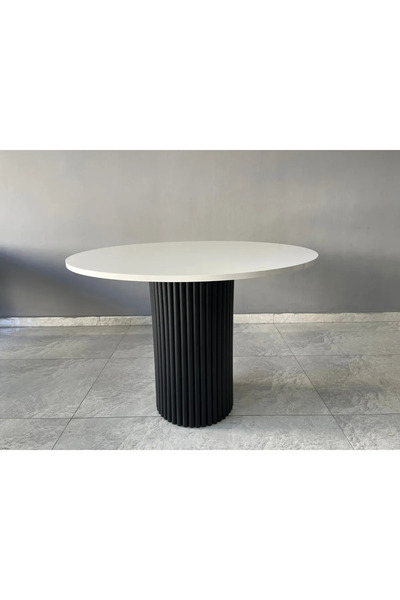 SEZBİL MDF Bohem Masa Gürgen Ağacı Dilimli Ayak (90-100-110 cm)