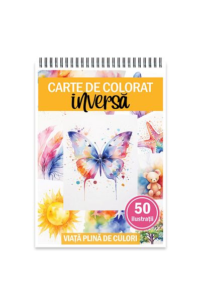 Legendary Gifts Reverse Coloring Book With 50 Illustrations, Life Full Of Colors, 106 Pages, Format: A5